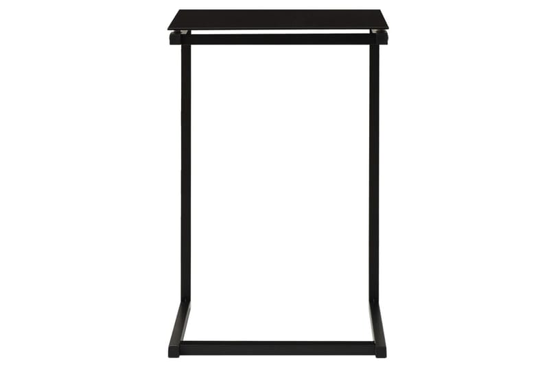 sidebord 40x40x60 cm hærdet glas sort - Sort - Møbler - Borde - Aflastningsbord - Bakkebord & små borde