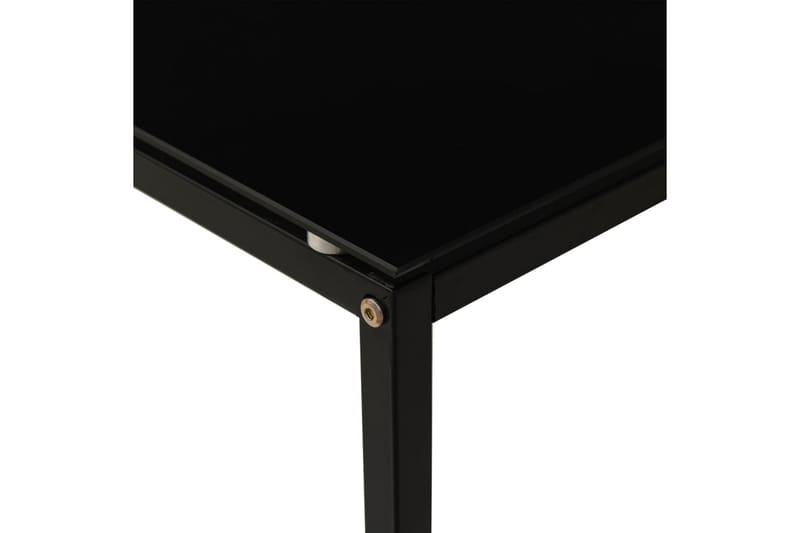 sidebord 40x40x60 cm hærdet glas sort - Sort - Lampebord - Bakkebord & små borde