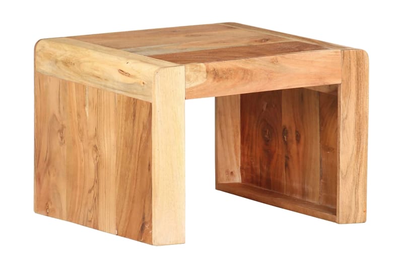 sidebord 43x40x30 cm massivt akacietræ - Brun - Møbler - Borde - Aflastningsbord - Bakkebord & små borde