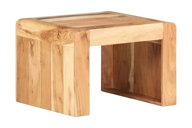 sidebord 43x40x30 cm massivt akacietræ - Brun - Møbler - Borde - Aflastningsbord - Bakkebord & små borde