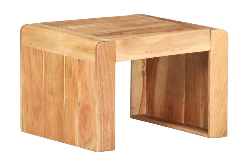 sidebord 43x40x30 cm massivt akacietræ - Brun - Møbler - Borde - Aflastningsbord - Bakkebord & små borde