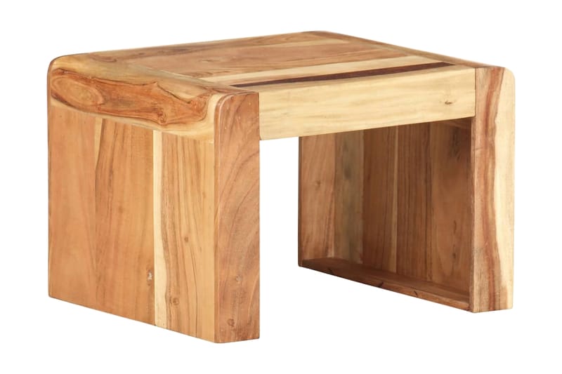 sidebord 43x40x30 cm massivt akacietræ - Brun - Møbler - Borde - Aflastningsbord - Bakkebord & små borde
