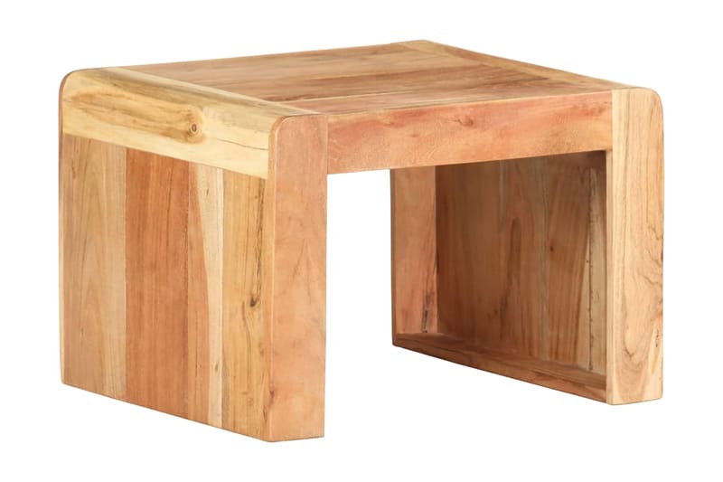 sidebord 43x40x30 cm massivt akacietræ - Brun - Møbler - Borde - Aflastningsbord - Bakkebord & små borde