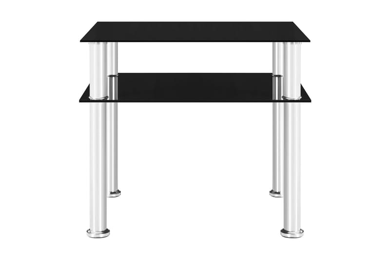Sidebord 45x50x45 cm Glas Sort - Møbler - Borde - Aflastningsbord - Bakkebord & små borde