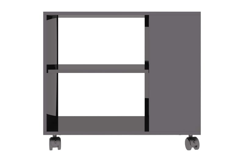Sidebord 70x35x55 cm Spånplade Grå Højglans - Grå - Møbler - Borde - Aflastningsbord - Bakkebord & små borde
