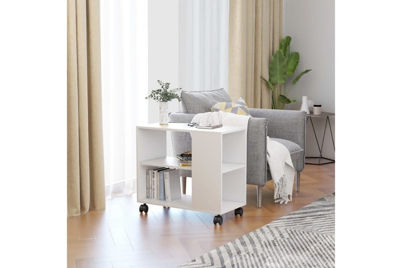 Sidebord 70x35x55 cm Spånplade Hvid - Hvid - Møbler - Borde - Aflastningsbord - Bakkebord & små borde