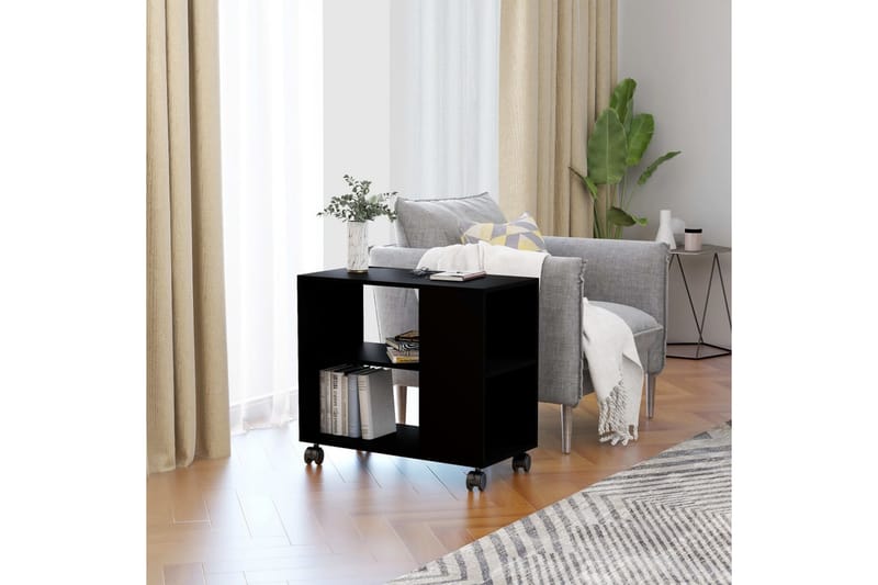 Sidebord 70x35x55 cm Spånplade Sort - Sort - Møbler - Borde - Aflastningsbord - Bakkebord & små borde