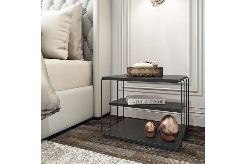 Sidebord antracit | Sort - Møbler - Borde - Aflastningsbord - Bakkebord & små borde