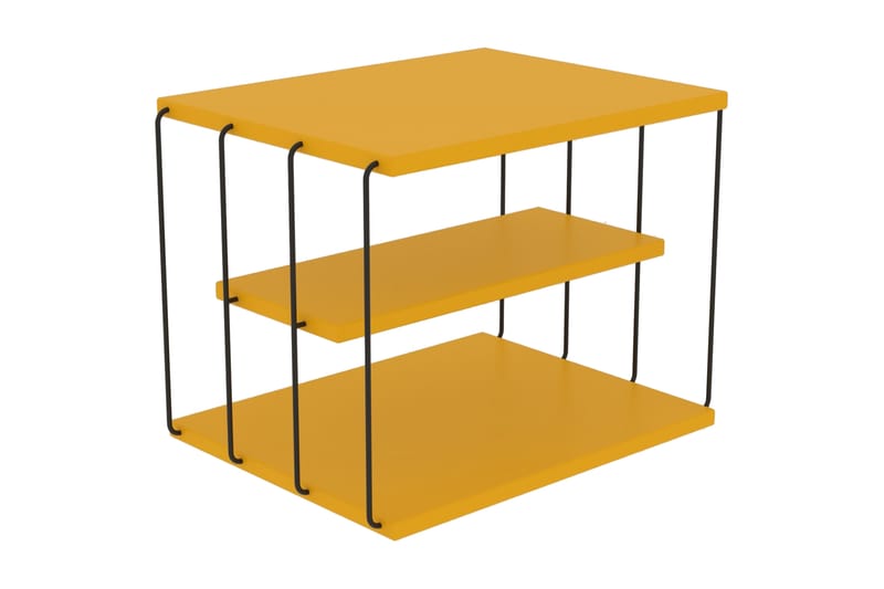 Sidebord Gul| Sort - Møbler - Borde - Aflastningsbord - Bakkebord & små borde