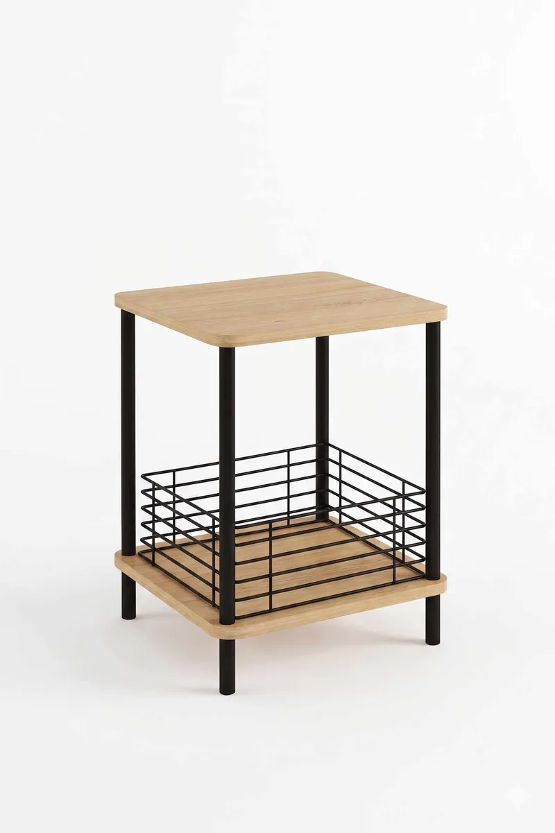 Sidebord Hanah Home Haseki (45 x 58 x 38 cm) Sapphire Oak, Sapphire Oak