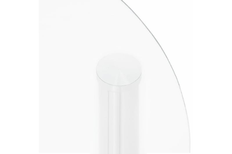 Sidebord i 2 niveauer 38 cm hærdet glas transparent - gennemsigtig - Møbler - Borde - Aflastningsbord - Bakkebord & små borde