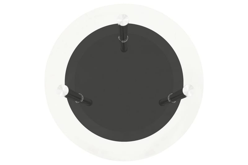 sidebord i 2 niveauer 38 cm hærdet glas transparent og sort - Møbler - Borde - Aflastningsbord - Bakkebord & små borde