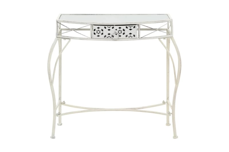 Sidebord I Fransk Stil Metal 82 X 39 X 76 Cm Hvid - Hvid - Møbler - Borde - Aflastningsbord - Bakkebord & små borde