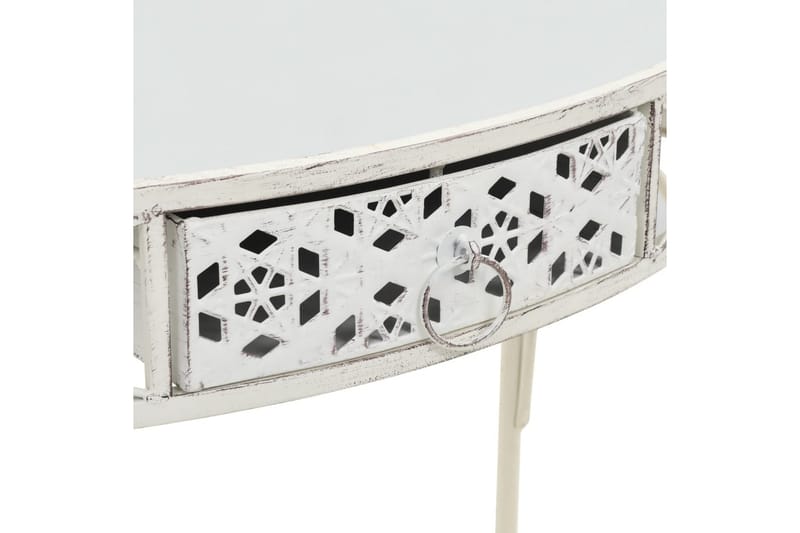 Sidebord I Fransk Stil Metal 82 X 39 X 76 Cm Hvid - Hvid - Lampebord - Bakkebord & små borde