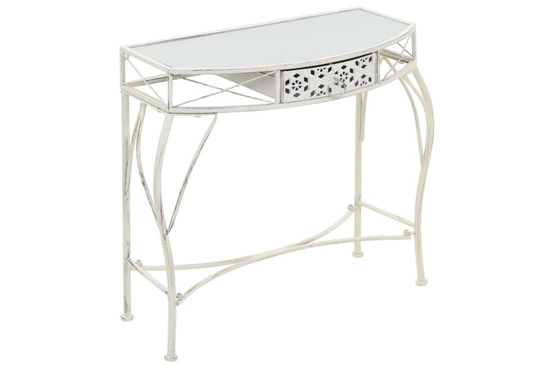Sidebord I Fransk Stil Metal 82 X 39 X 76 Cm Hvid - Hvid - Møbler - Borde - Aflastningsbord - Bakkebord & små borde