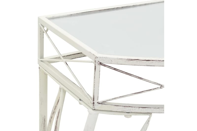 Sidebord I Fransk Stil Metal 82 X 39 X 76 Cm Hvid - Hvid - Møbler - Borde - Aflastningsbord - Bakkebord & små borde