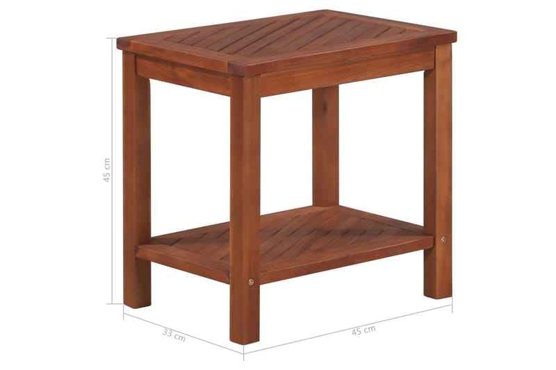 Sidebord I Massivt Akacietræ 45 X 33 X 45 Cm - Brun - Lampebord - Bakkebord & små borde
