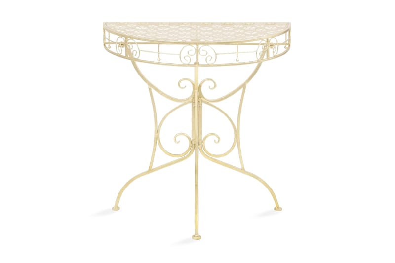 Sidebord I Vintagestil Halvrund Metal 72 X 36 X 74 Cm Guld - Guld - Møbler - Borde - Aflastningsbord - Bakkebord & små borde