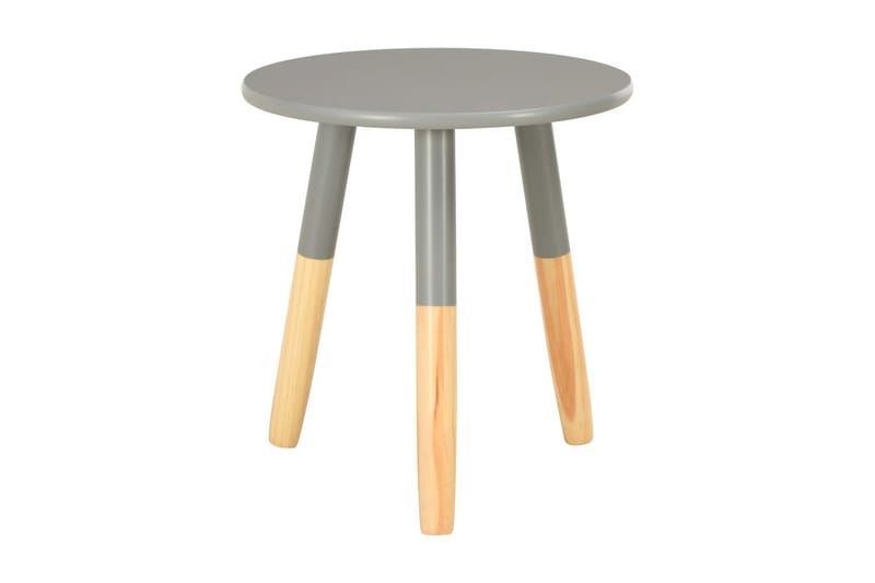 Sideborde 2 stk. massivt fyrretræ grå - Grå - Lampebord - Bakkebord & små borde