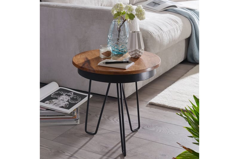 Sidobord & lampbord Wohnling Brun, Svart - Møbler - Borde - Aflastningsbord - Bakkebord & små borde