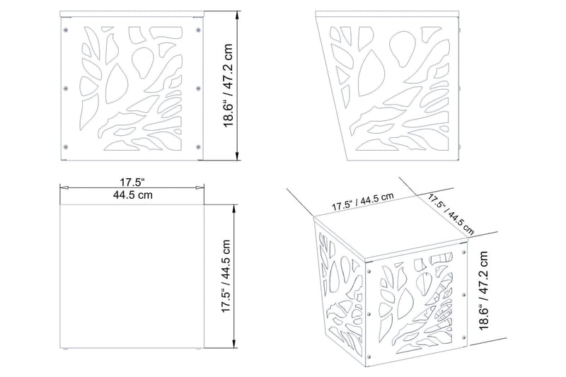 Skinshult Sidebord - Hvid - Møbler - Borde - Aflastningsbord - Bakkebord & små borde