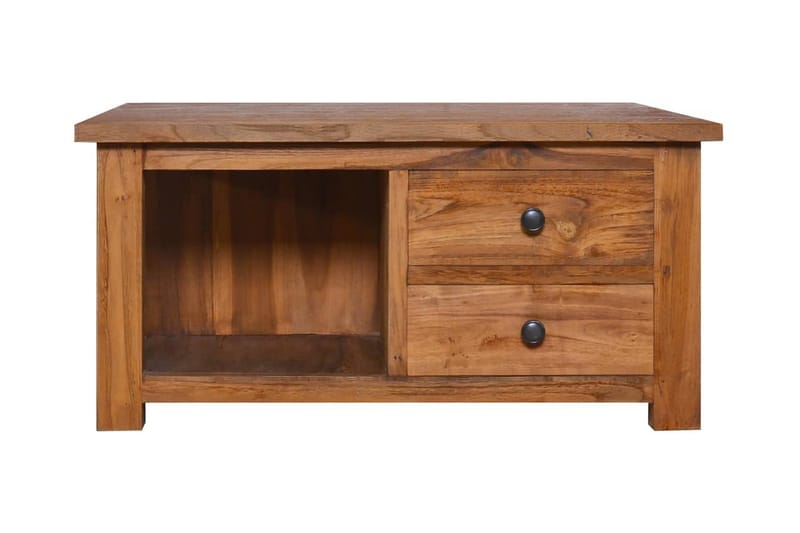 Sofabord 68X68X33 cm Massivt Teaktræ - Brun - Møbler - Borde - Aflastningsbord - Bakkebord & små borde