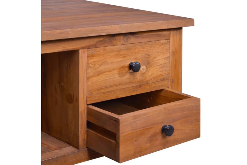 Sofabord 68X68X33 cm Massivt Teaktræ - Brun - Lampebord - Bakkebord & små borde