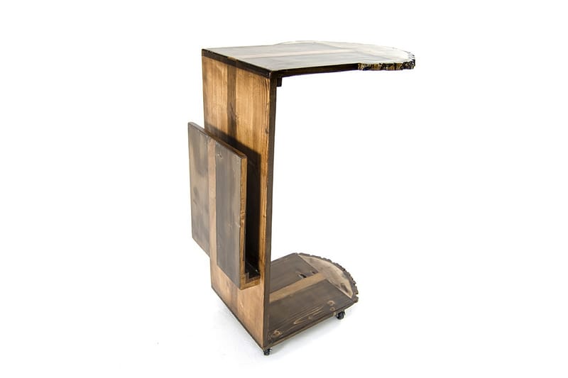 Solid design sidebord på hjul - Træ - Lampebord - Bakkebord & små borde
