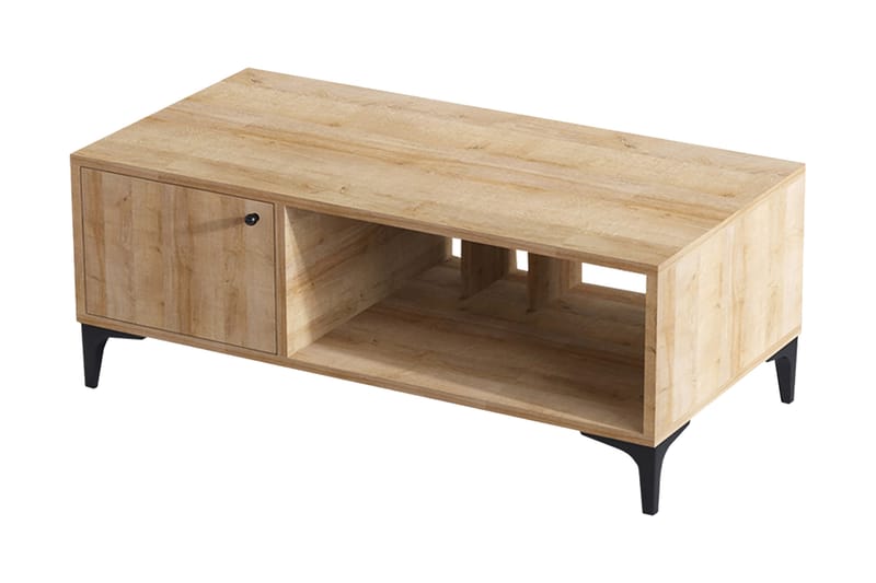 Stort Bakkebord 100 cm - Natur / sort - Møbler - Borde - Aflastningsbord - Bakkebord & små borde