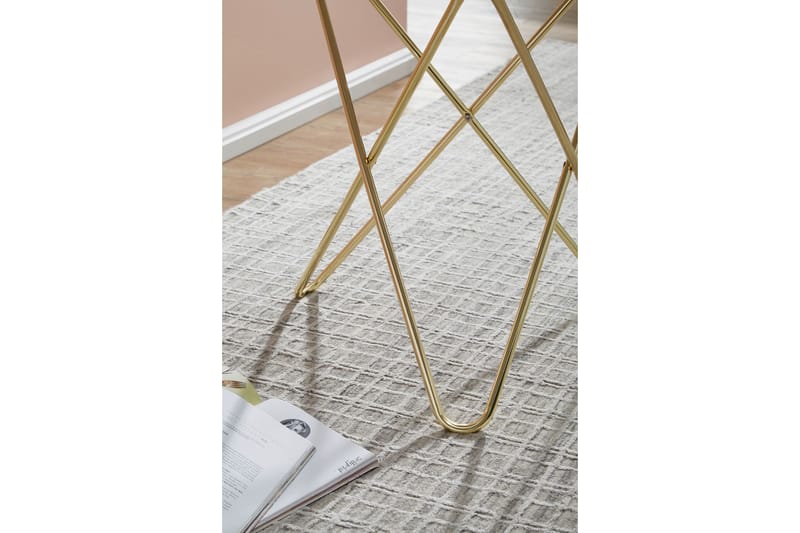 Tahtianna Sidebord 55 cm - Guld | Hvid - Lampebord - Bakkebord & små borde