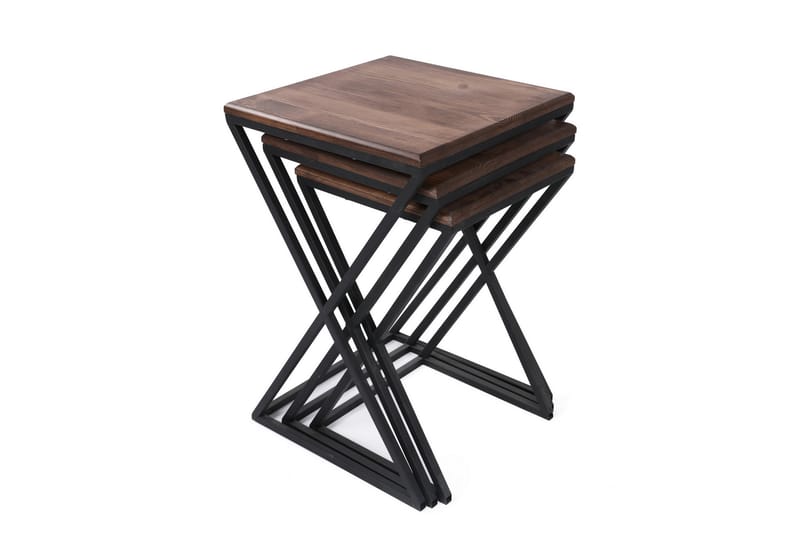Tutana bakkebord 40 cm - Mørkebrun / sort - Møbler - Borde - Aflastningsbord - Bakkebord & små borde