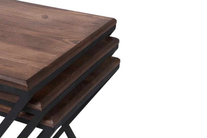 Tutana bakkebord 40 cm - Mørkebrun / sort - Møbler - Borde - Aflastningsbord - Bakkebord & små borde