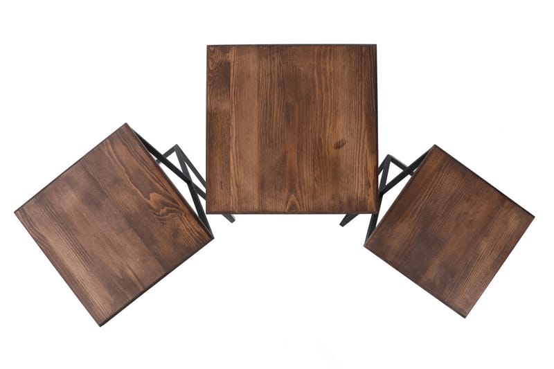 Tutana bakkebord 40 cm - Mørkebrun / sort - Bakkebord & små borde