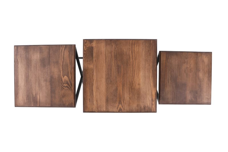 Tutana bakkebord 40 cm - Mørkebrun / sort - Møbler - Borde - Aflastningsbord - Bakkebord & små borde