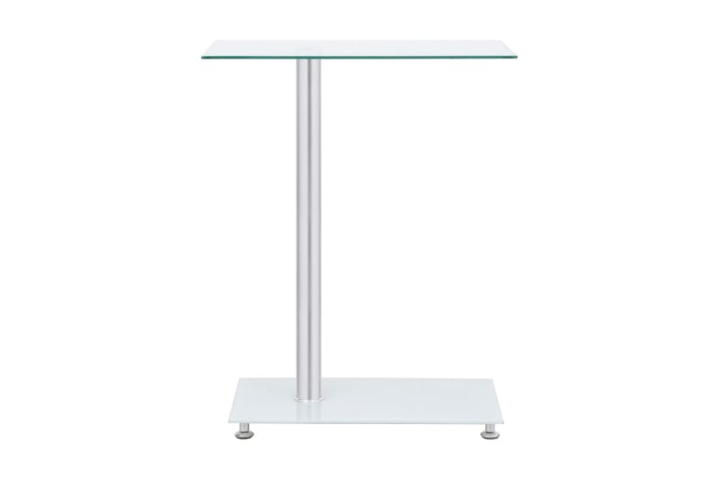 U-formet sidebord 45x30x58 cm hærdet glas transparent - gennemsigtig - Møbler - Borde - Aflastningsbord - Bakkebord & små borde