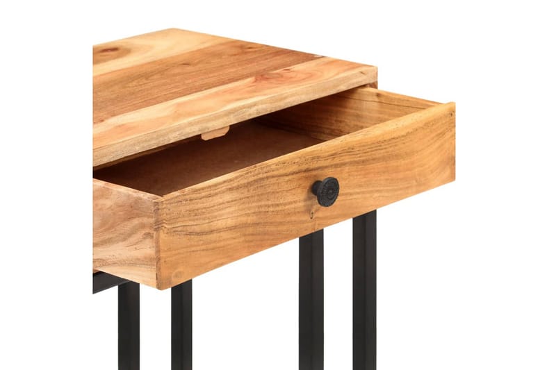 U-Formet Sidebord 45X30X61 cm Massivt Akacietræ - Brun - Lampebord - Bakkebord & små borde