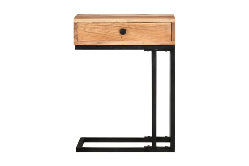 U-Formet Sidebord 45X30X61 cm Massivt Akacietræ - Brun - Møbler - Borde - Aflastningsbord - Bakkebord & små borde