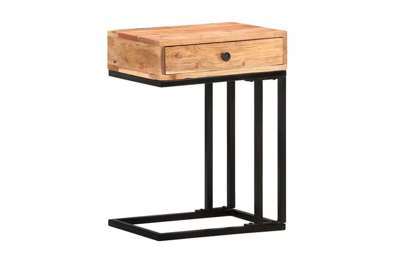 U-Formet Sidebord 45X30X61 cm Massivt Akacietræ - Brun - Møbler - Borde - Aflastningsbord - Bakkebord & små borde