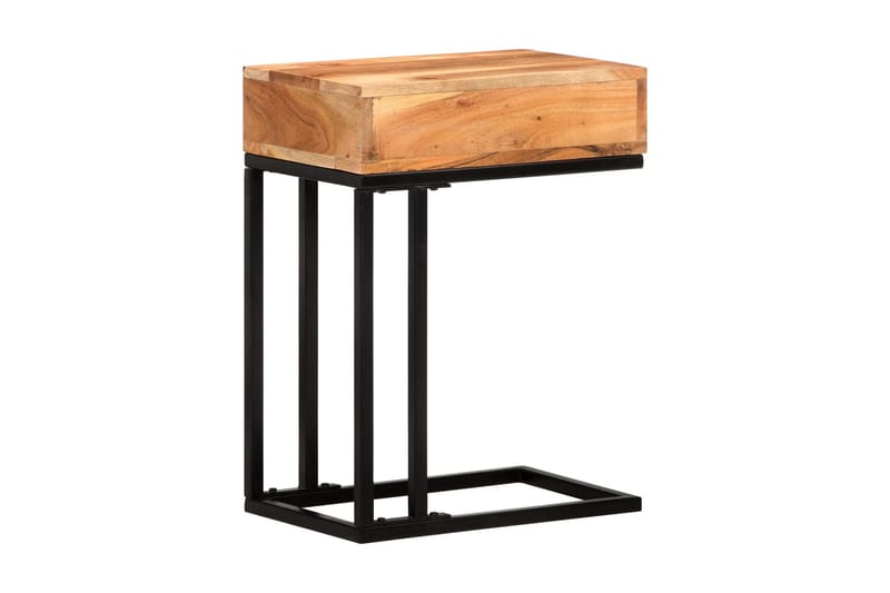 U-Formet Sidebord 45X30X61 cm Massivt Akacietræ - Brun - Møbler - Borde - Aflastningsbord - Bakkebord & små borde
