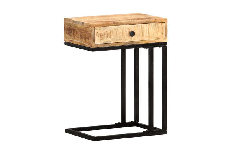 U-Formet Sidebord 45X30X61 cm Massivt Mangotræ - Brun - Møbler - Borde - Aflastningsbord - Bakkebord & små borde