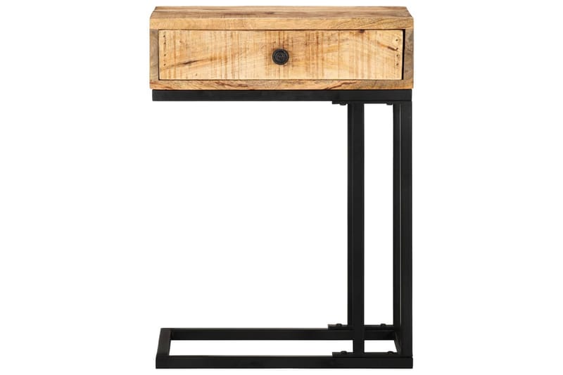 U-Formet Sidebord 45X30X61 cm Massivt Mangotræ - Brun - Lampebord - Bakkebord & små borde