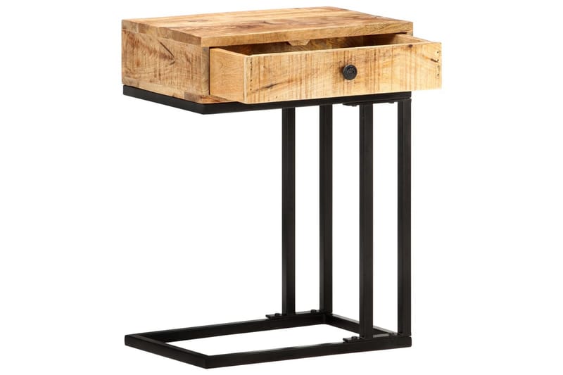 U-Formet Sidebord 45X30X61 cm Massivt Mangotræ - Brun - Møbler - Borde - Aflastningsbord - Bakkebord & små borde