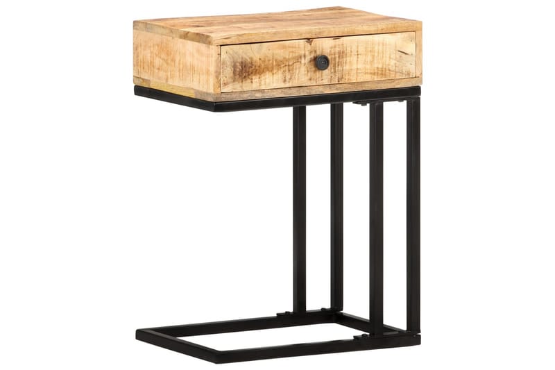 U-Formet Sidebord 45X30X61 cm Massivt Mangotræ - Brun - Lampebord - Bakkebord & små borde