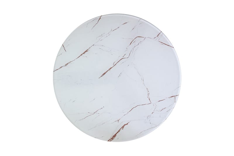 Vagaia Sidebord 45 cm Rundt - Glas/Hvid/Sort - Møbler - Borde - Aflastningsbord - Bakkebord & små borde