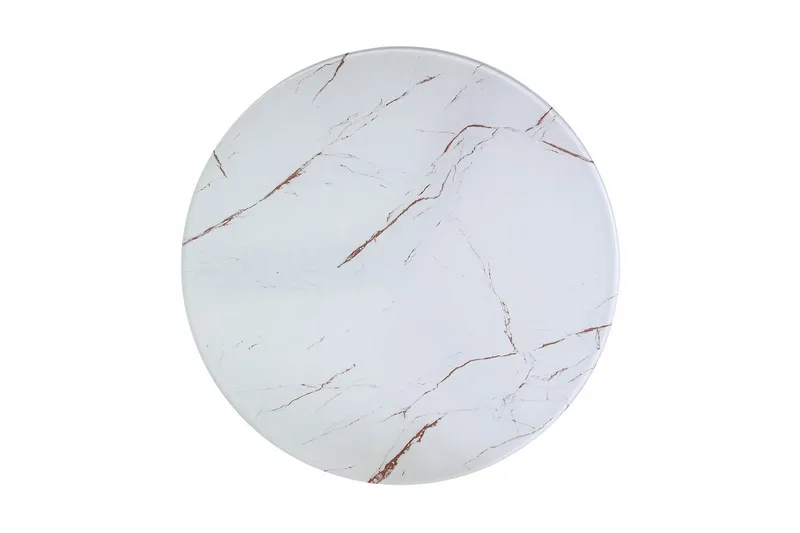 Vagaia Sidebord 45 cm Rundt - Glas/Hvid/Sort - Møbler - Borde - Aflastningsbord - Bakkebord & små borde