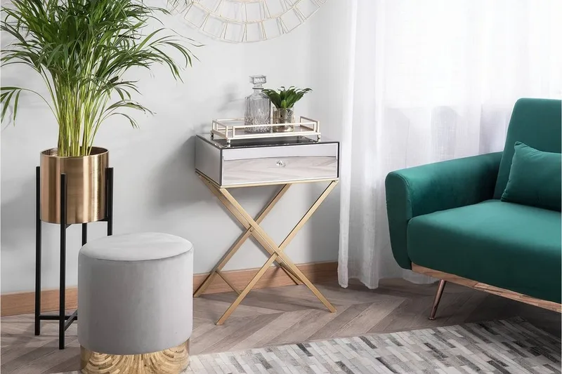 Vivy sidebord 50 cm - Sølv - Møbler - Borde - Aflastningsbord - Bakkebord & små borde