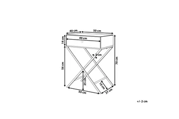Vivy sidebord 50 cm - Sølv - Møbler - Borde - Aflastningsbord - Bakkebord & små borde