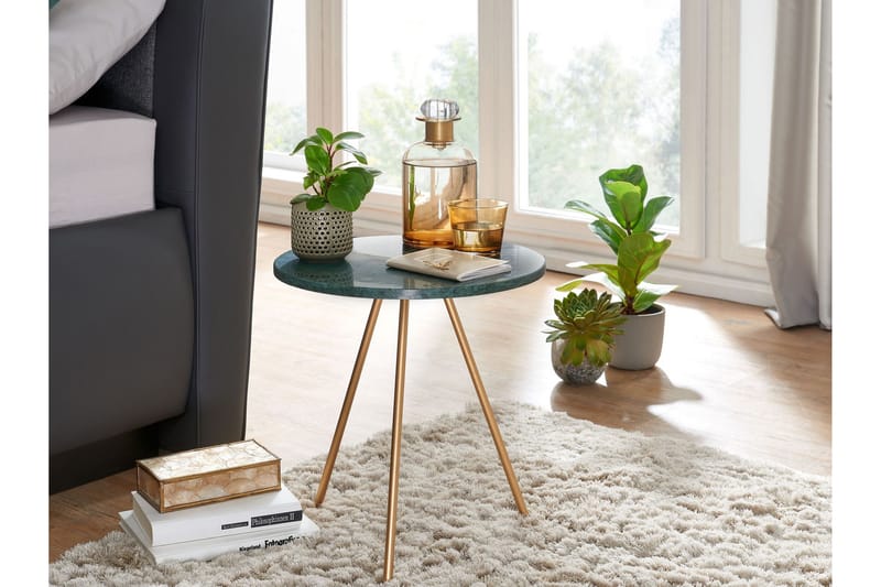 Wilhem Sidebord 38 cm Rund - Grøn - Møbler - Borde - Aflastningsbord - Bakkebord & små borde