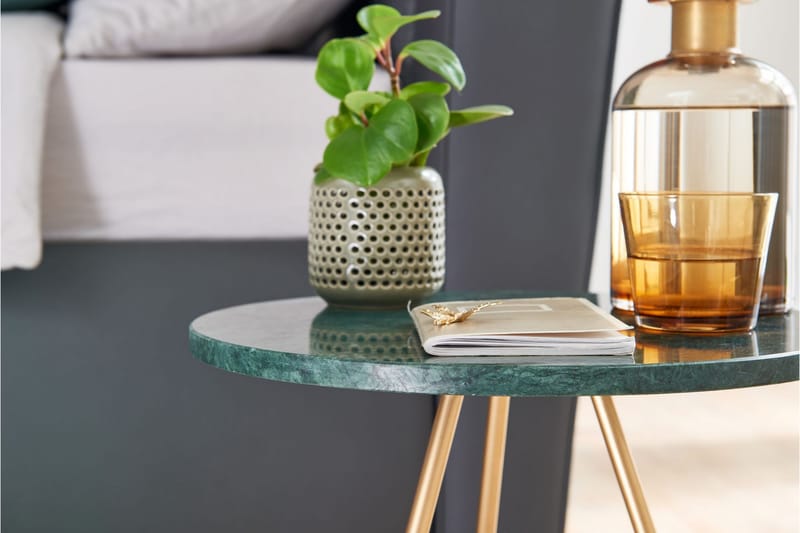 Wilhem Sidebord 38 cm Rund - Grøn - Møbler - Borde - Aflastningsbord - Bakkebord & små borde