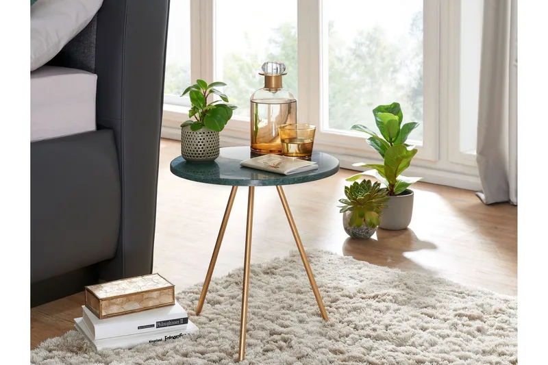 Wilhem Sidebord 38 cm Rund - Grøn - Møbler - Borde - Aflastningsbord - Bakkebord & små borde